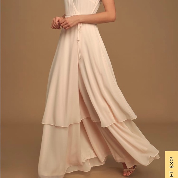 Lulus Dresses & Skirts - Gardenia tiered wrap maxi dress